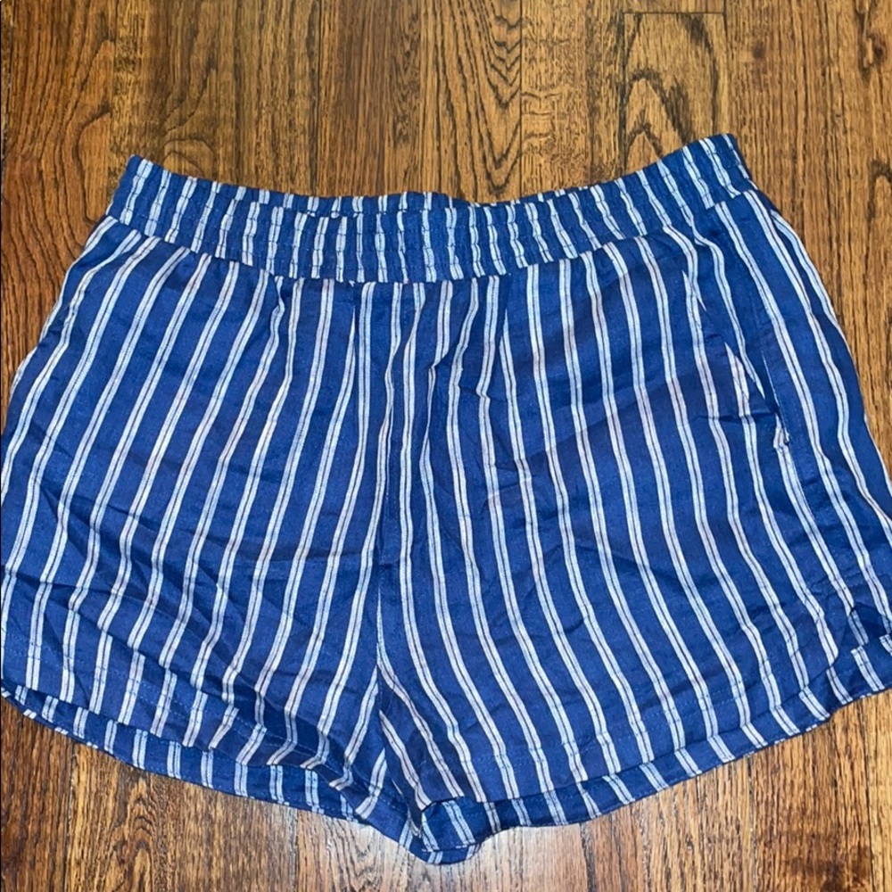 Forever 21 Blue and White Striped Shorts